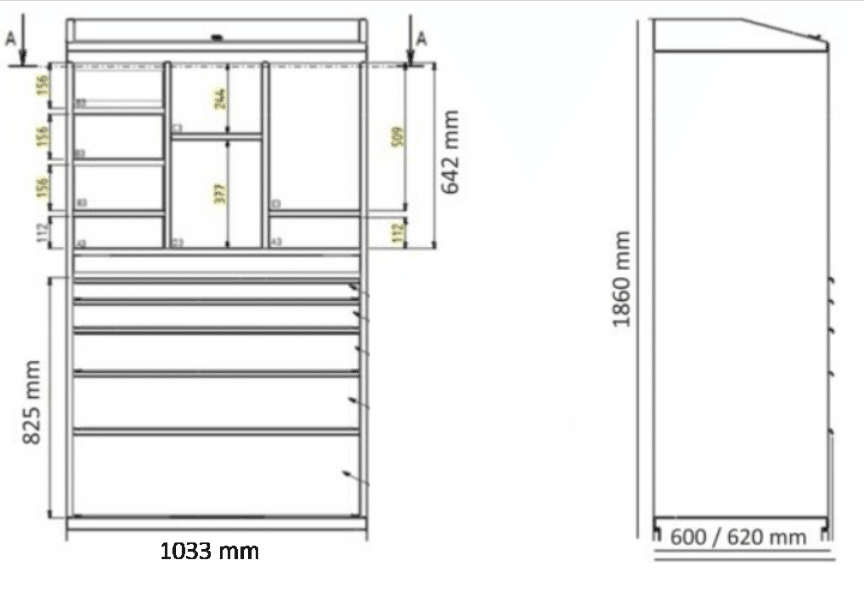 LOCKERMIX dimensions
